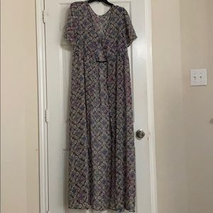 Floral floor length kimono like type